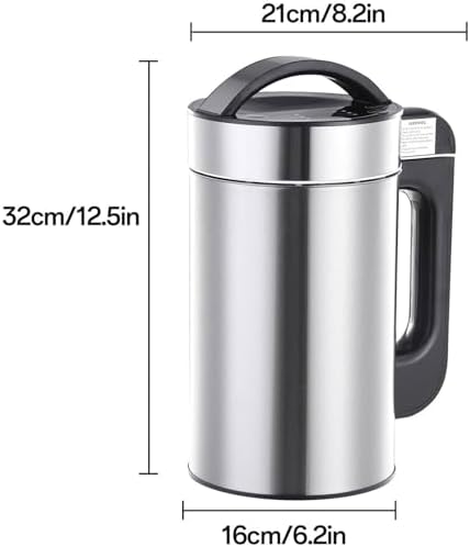 Tragbarer Nussmilchbereiter, 800W Edelstahl Automatisch mit Sieb, 6 Modi für Mandel, Soja, Kokosmilch, Suppen, Brei, Smoothies