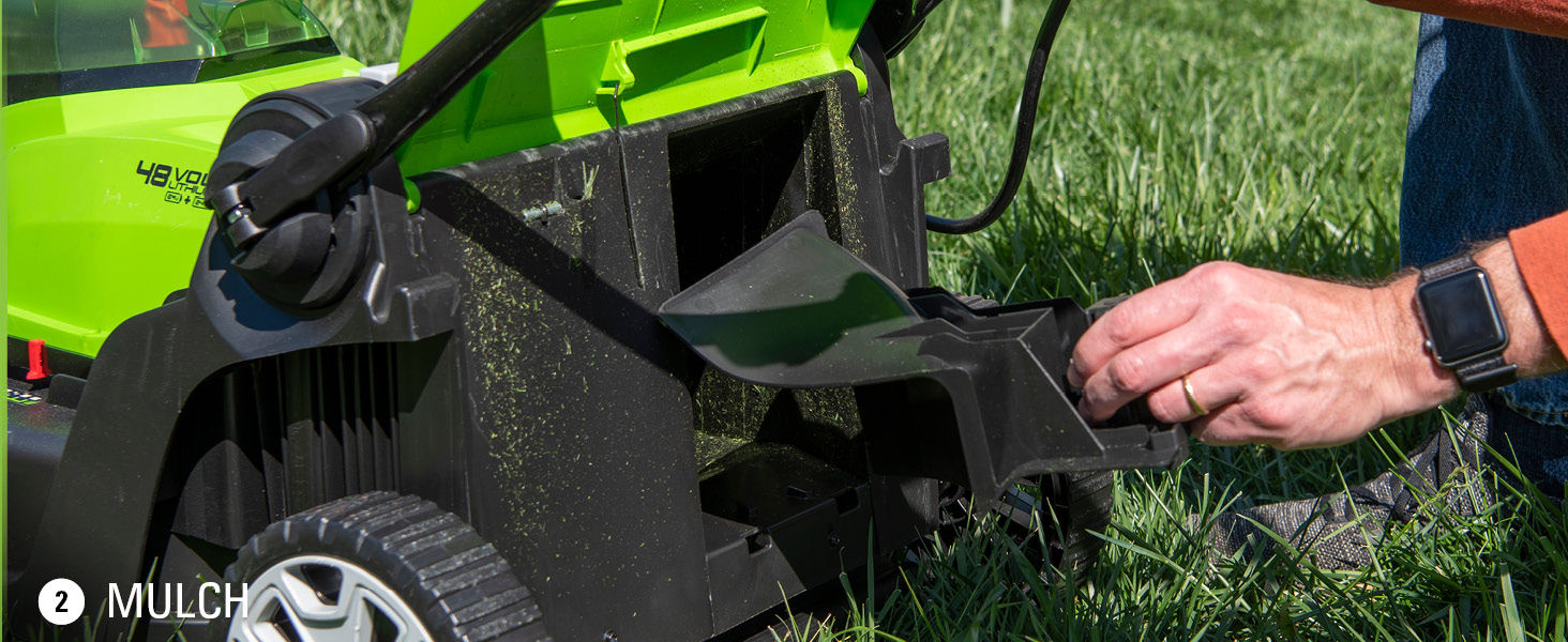 2-in-1 function- Mulching