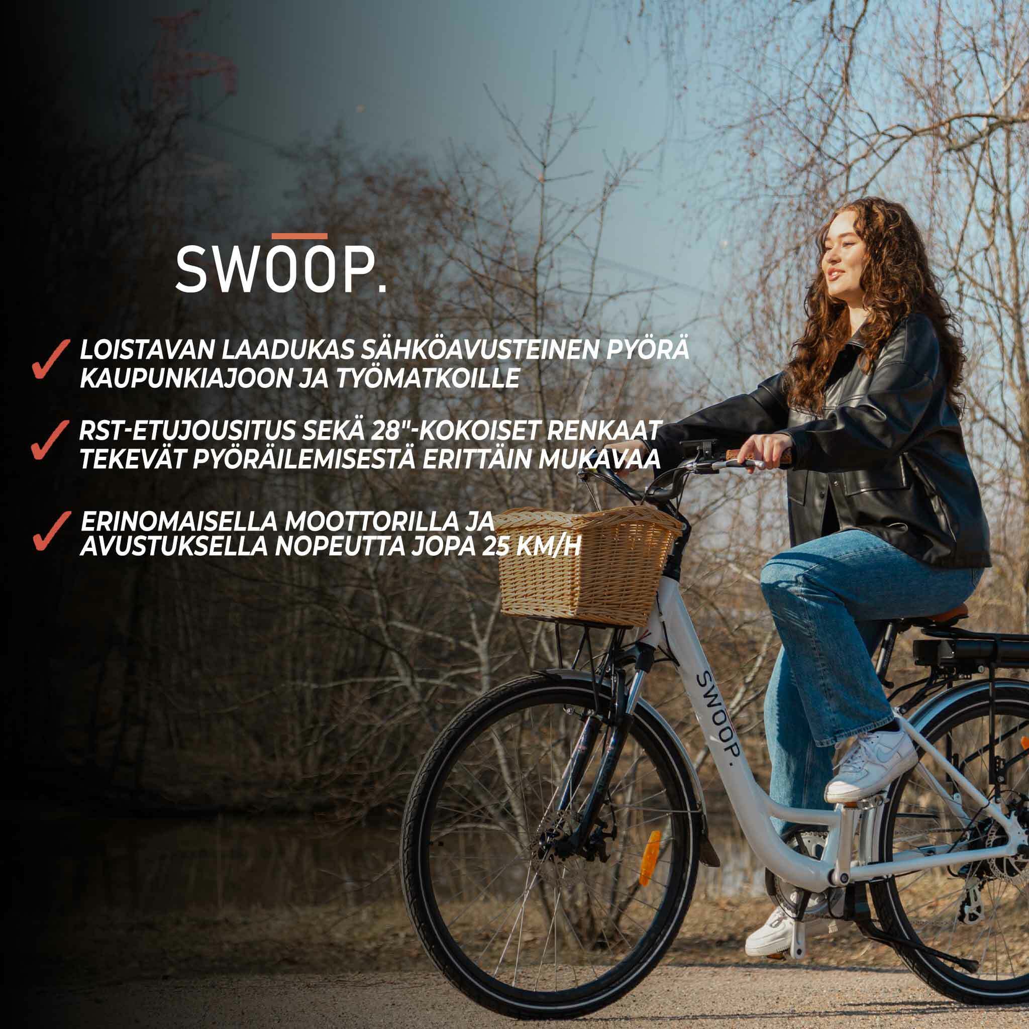 Swoop City elektrische fiets, vrouwen 28