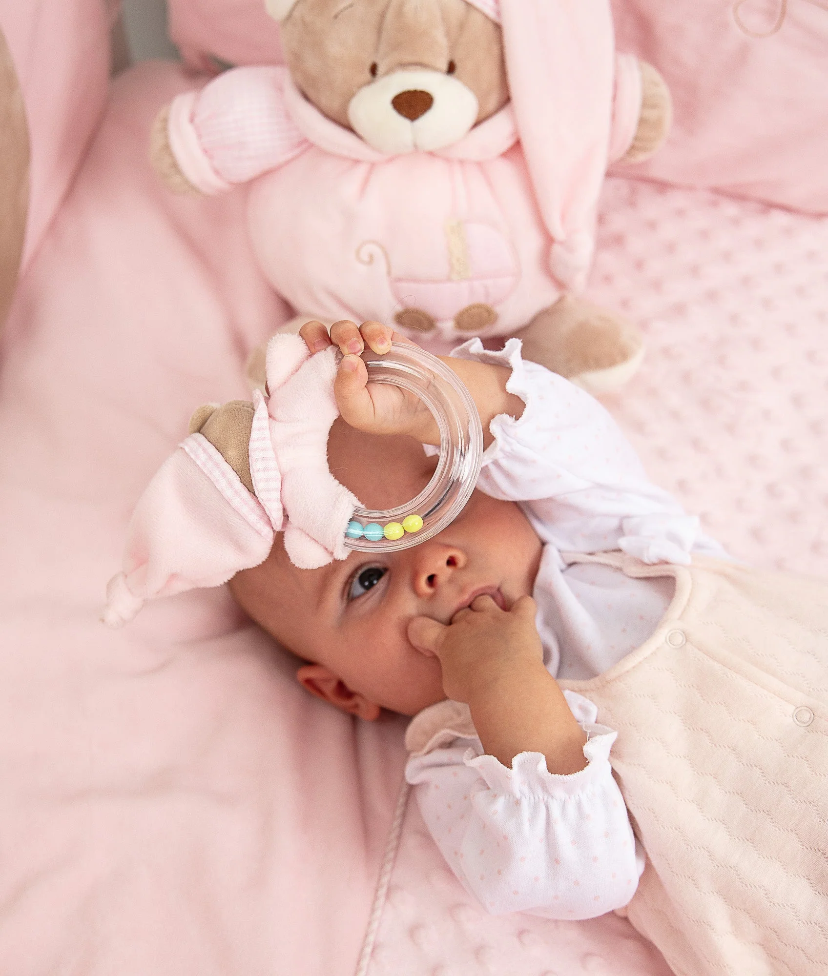 Baby Bear Rattle | Pink