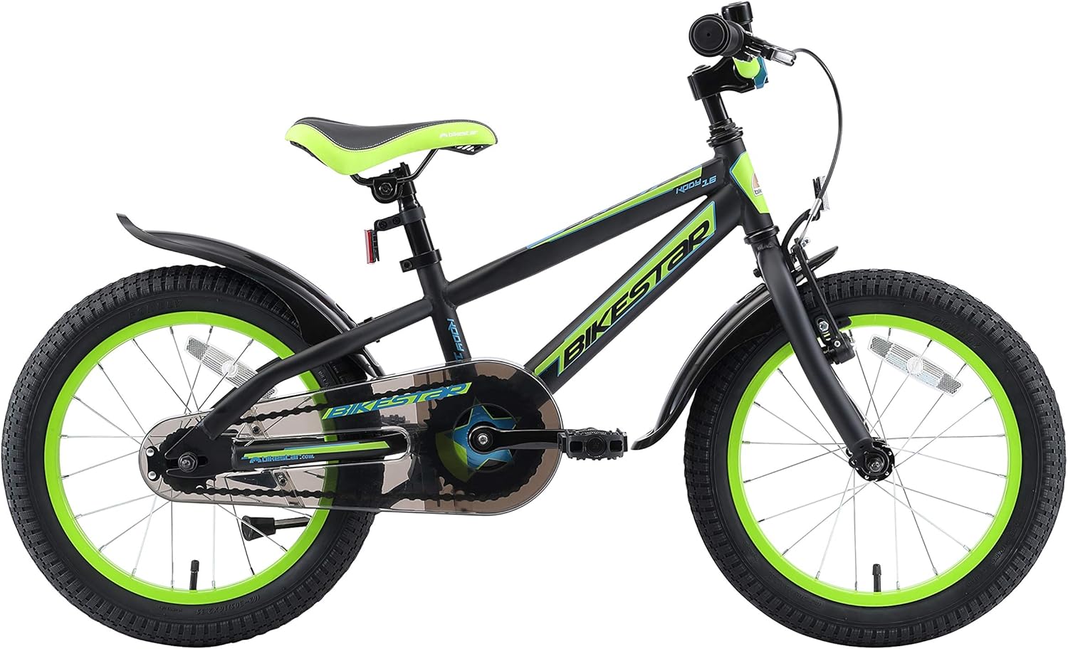BIKESTAR Bicicleta Infantil para niños y niñas a Partir de 4 años | Bici de montaña 16 Pulgadas con Frenos | 16