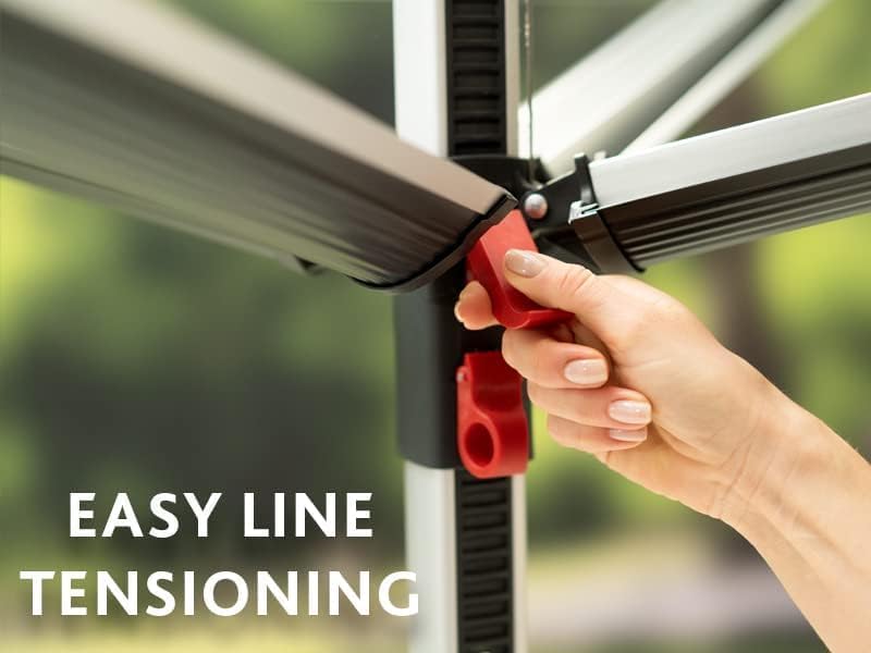 Vileda Sun-Rise Premium Wäschespinne -50m Leinenlänge|Kompakte & stabile Wäschespinne für Garten & Terrasse|Patentiertes Spannsystem, wetterfest & platzsparend, Höhe 1,67–1,82m | Eco-Verpackung