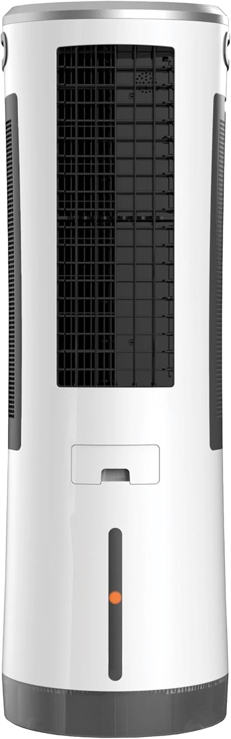 BE COOL 5az1-ben léghűtő vízhűtéssel - párologtató hűtő, ventilátor, párásító, légmosó, szúnyogriasztó funkció - 110 Watt, 18 literes víztartály, légkeringetés: 1600m³/h, távirányító, fehér/szürke