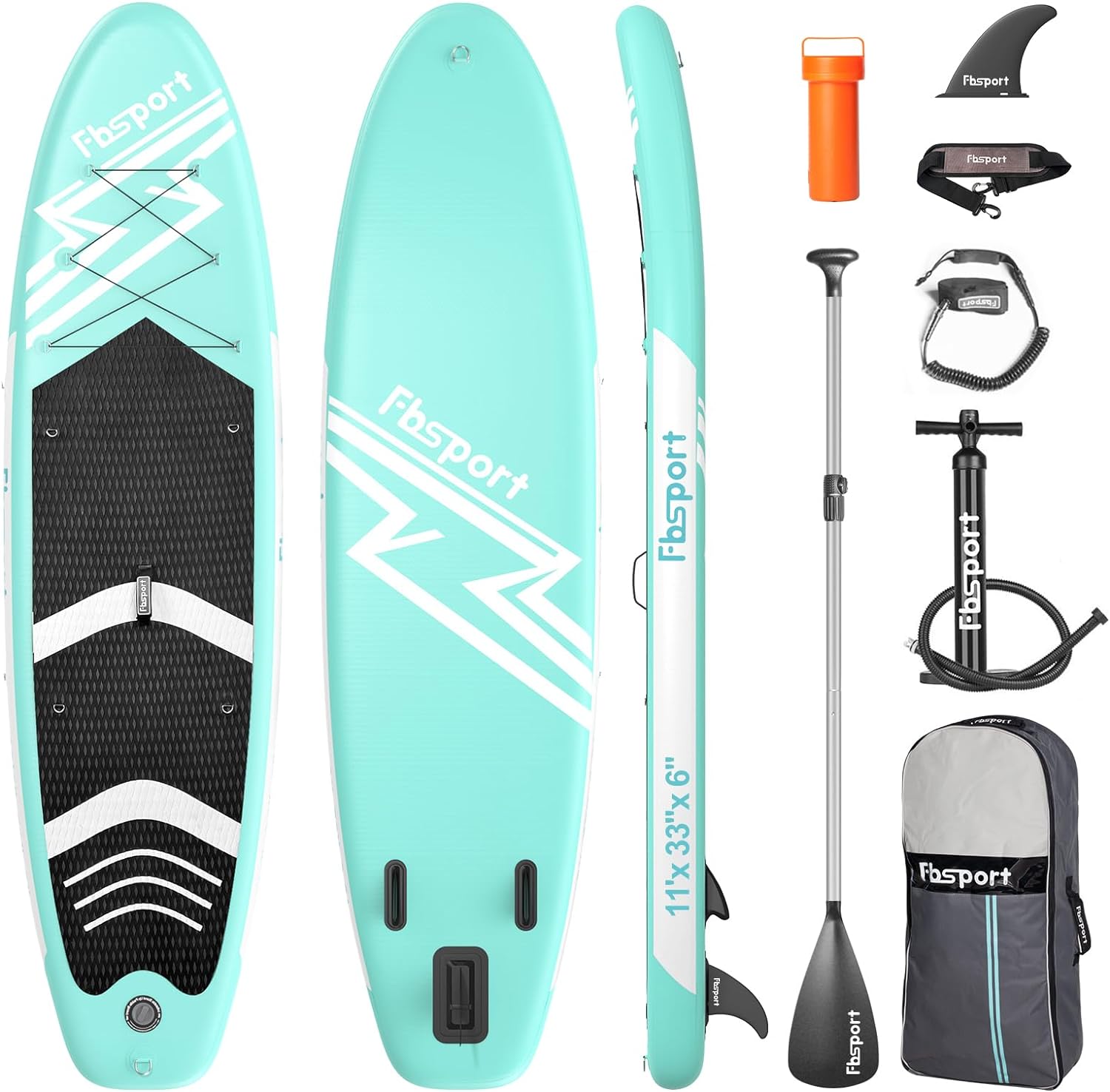 Premium Stand Up Paddle Board Yoga Board with Durable SUP Accessories & Carry Bag | Wide Stance Surf Control Non-Slip Deck Leash Paddle and Pump for Youth & Adult