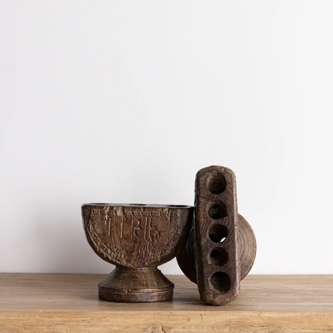 Vintage Indian Artifact Candle Holder
