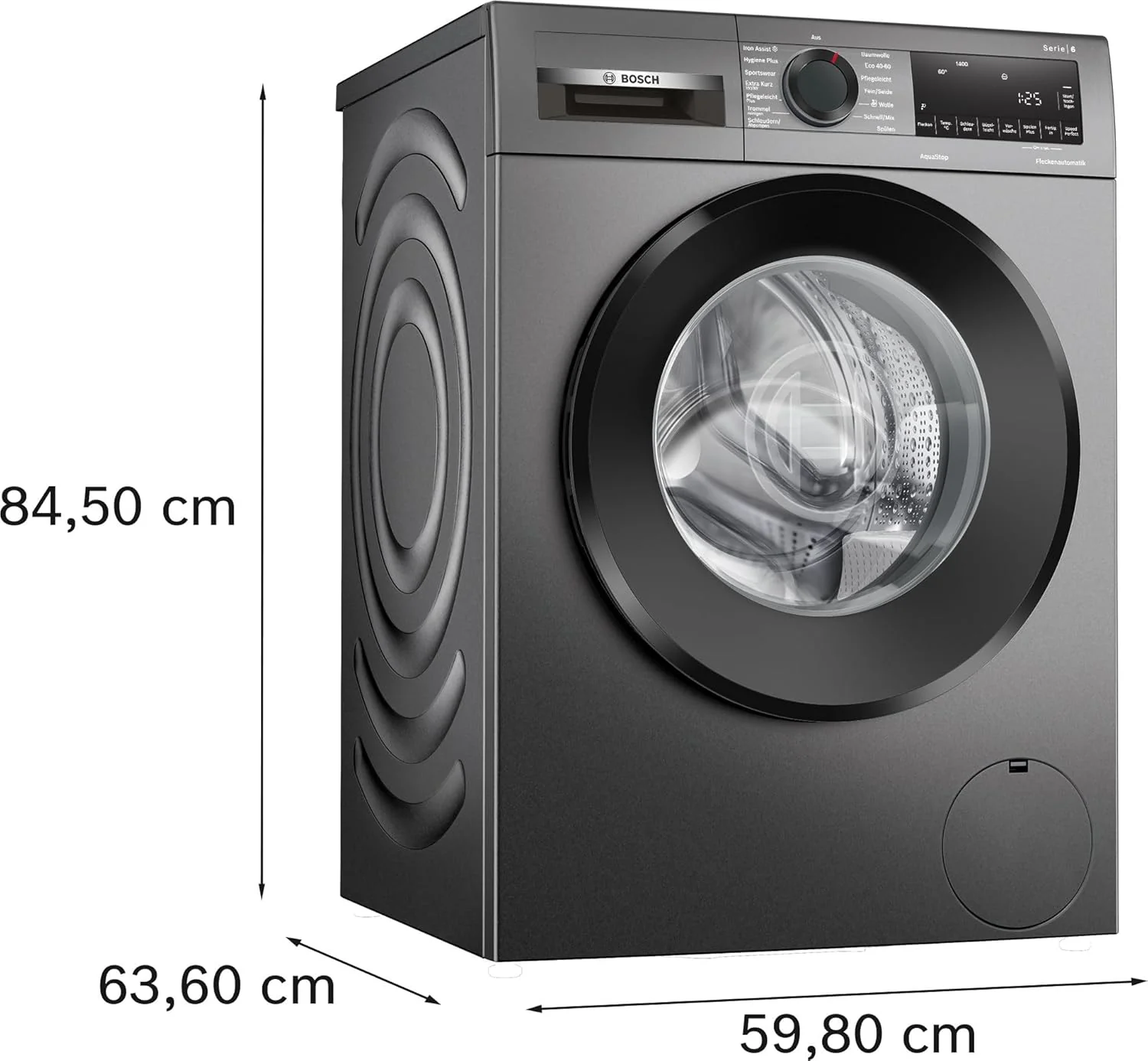 BOSCH WAN28127 Waschmaschine Serie 4, Frontlader mit 8kg Fassungsvermögen, 1400 UpM, Iron Assist, Active Water Plus, EcoSilence Drive, Speed Perfect, Weiß, 60cm