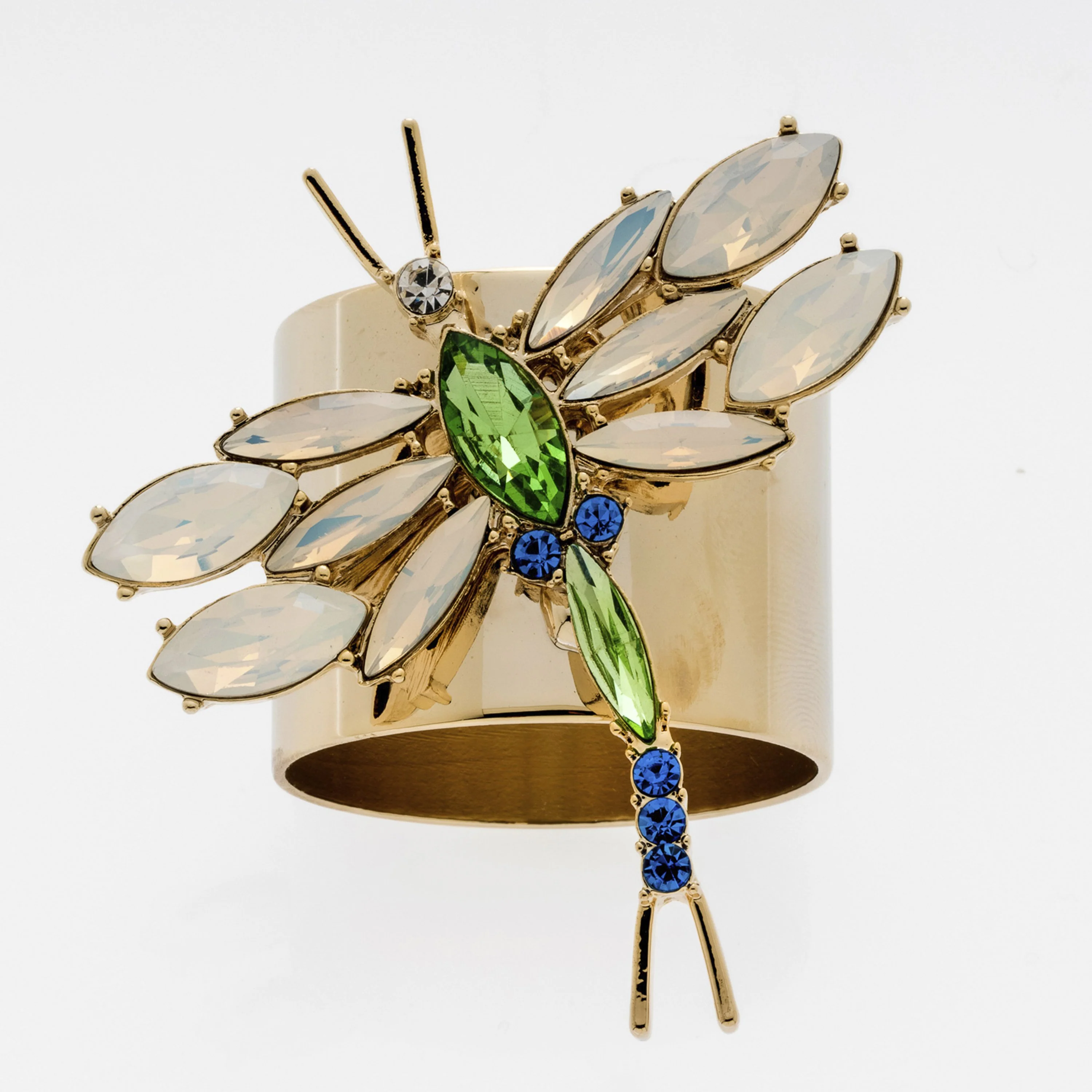Dragonfly Napkin Rings, Opal, Set of 2