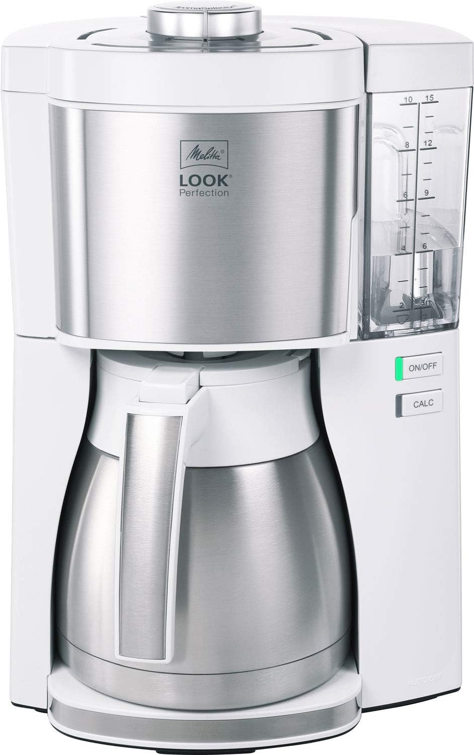 Melitta Look Perfection - Filterkaffeemaschine - mit Thermokanne - Tropfstopp - 10 Tassen - Schwarz (1025-16)