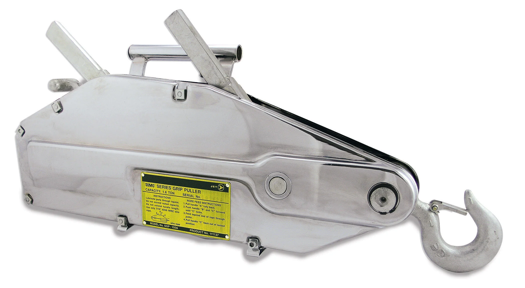 Jet SGP75A  ~  3/4 Ton Sumo Series Grip Puller Heavy Duty (Without Cable)