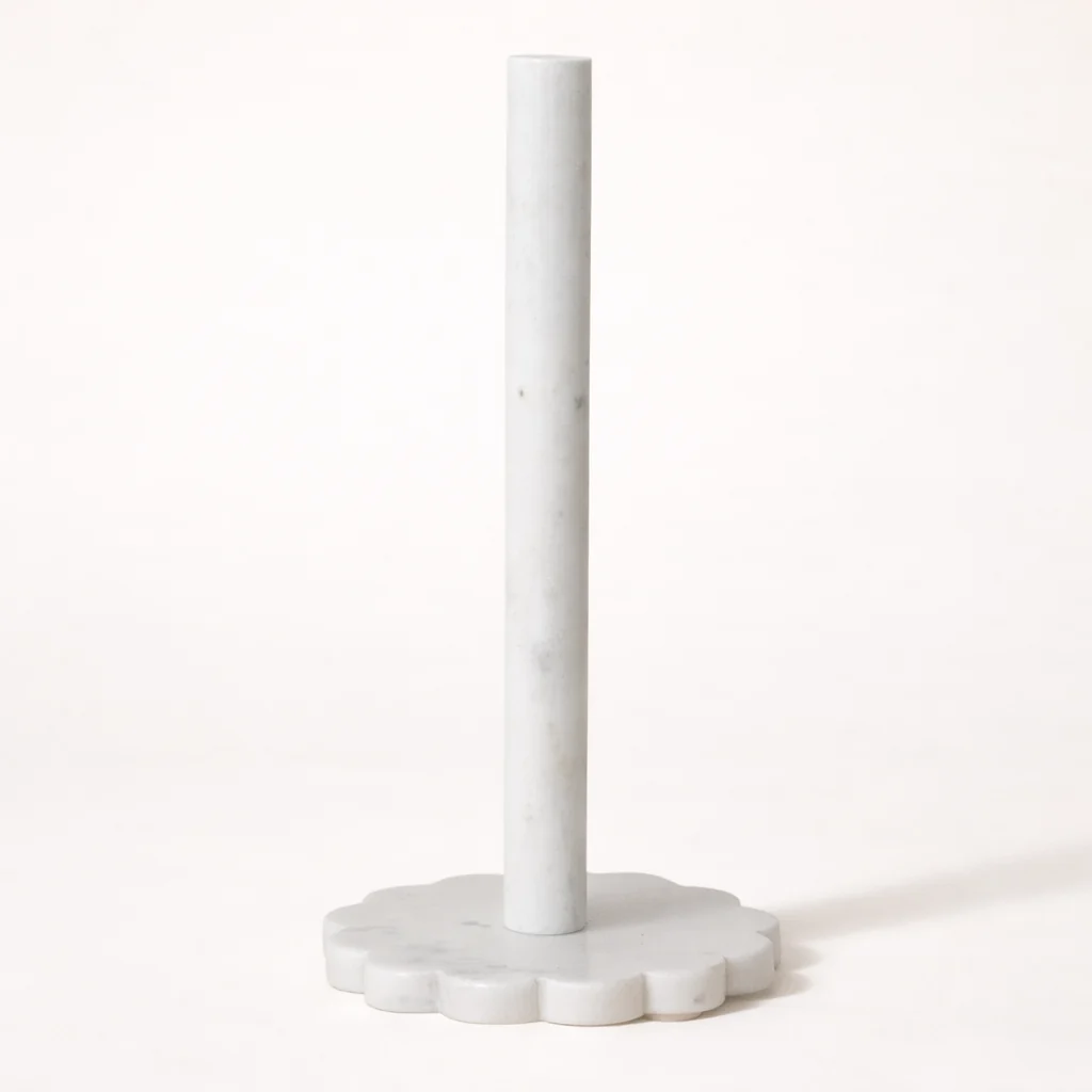 Marble Scalloped Paper Towel Holder