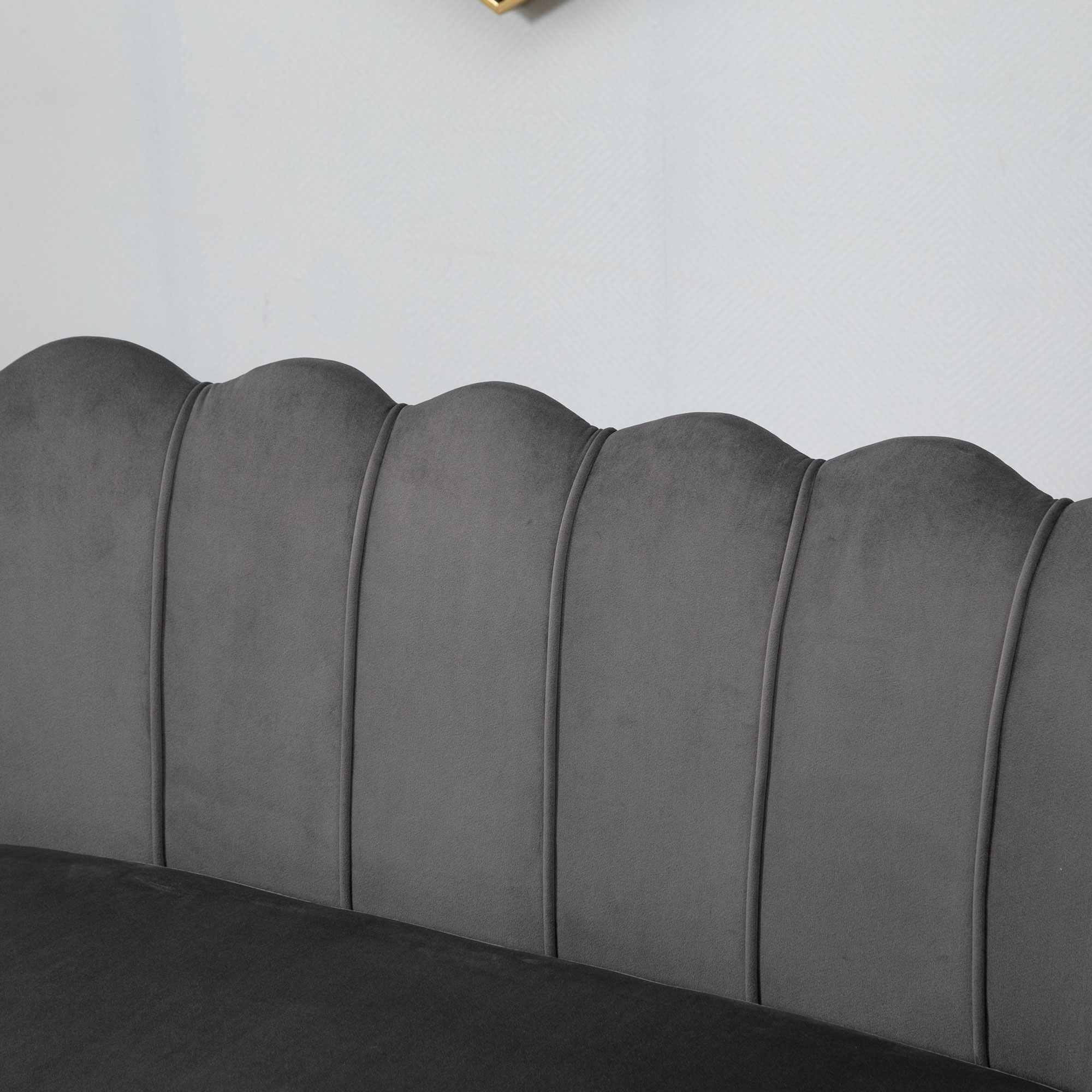 HOMCOM 2-zitsbank bank sofa fluweel velvet touch velours look