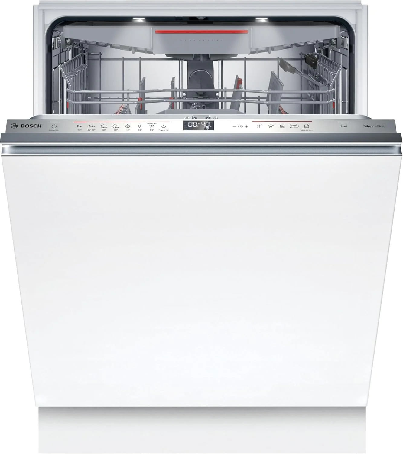 Bosch SMV6ECX10E Serie 6 beépíthető mosogatógép, teljesen integrált, Home Connect, Extra Clean Zone: Intenzív tisztítás a makacs szennyeződésekhez, távdiagnosztika, EmotionLight, 60 cm
