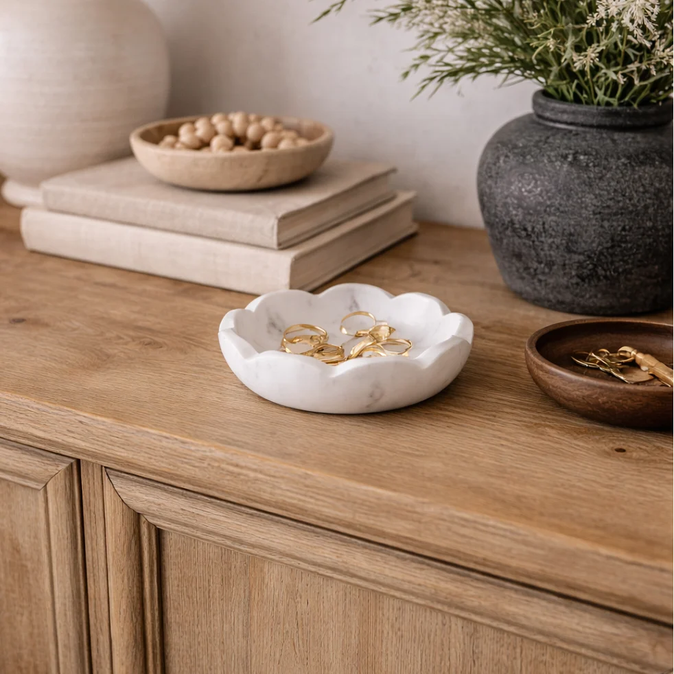 Marble Petal Bowl