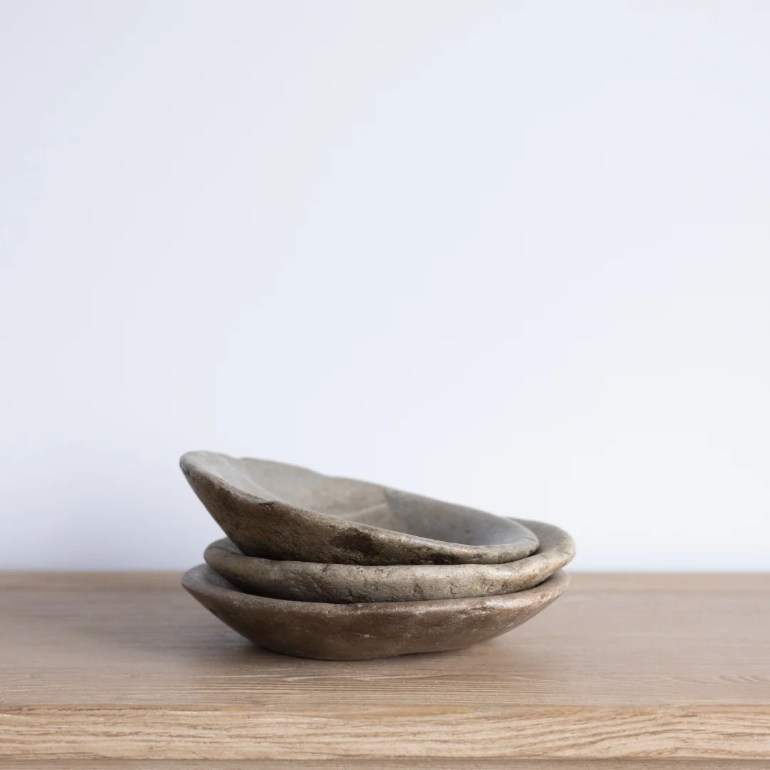 Vintage Grey Marble Bowl