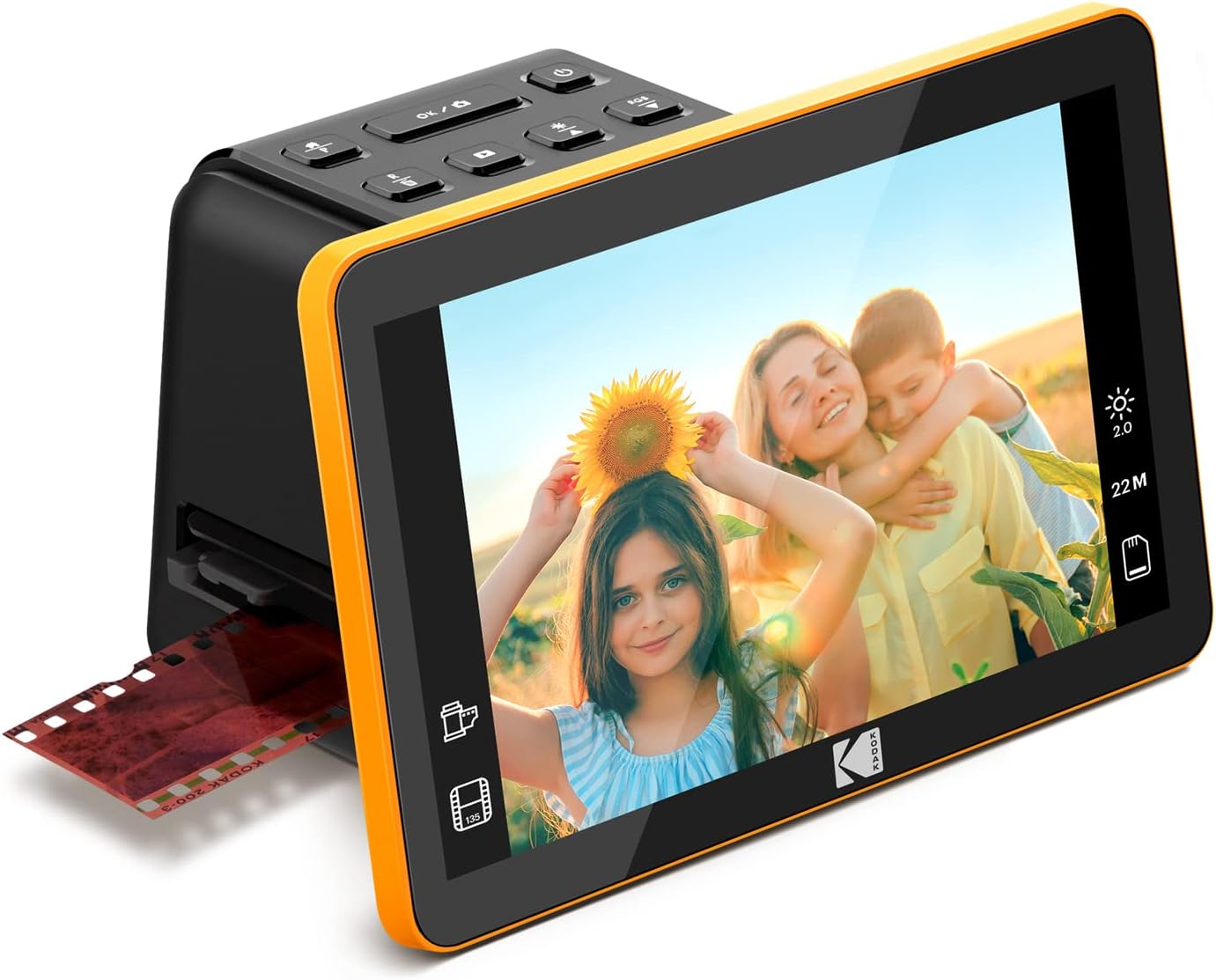 Kodak Slide N SCAN Scanner de Film numérique Max 7- Grand écran LCD 7 convertit Les négatifs Couleur en 22MP HD n & b JPEG, Schwarz, RODFS70