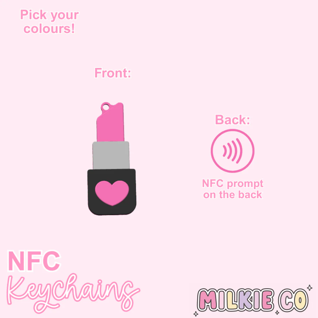 Lipstick NFC Keychain