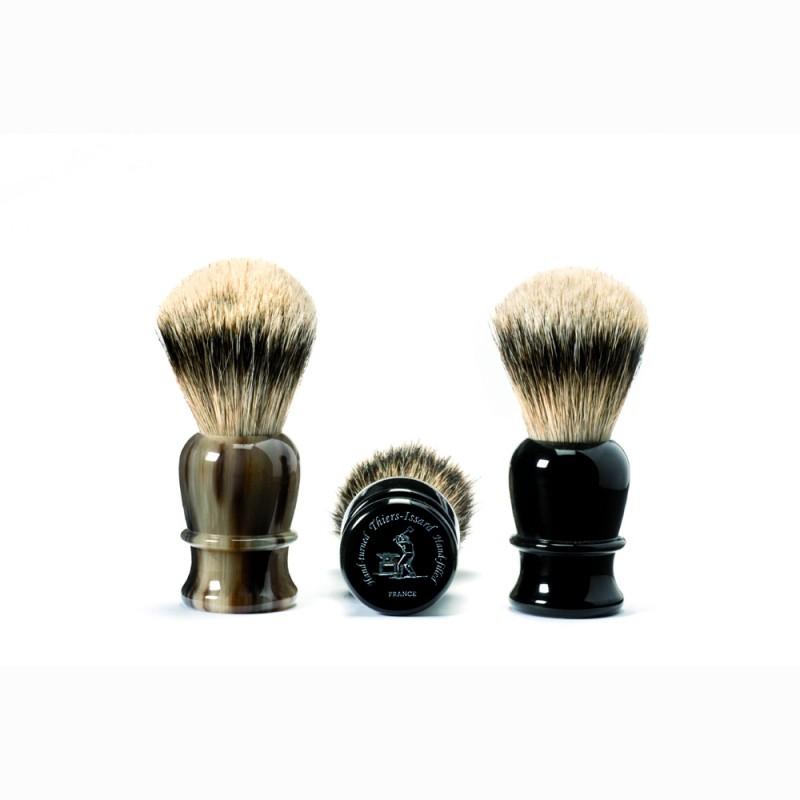 Hand-Tied Shaving Brush , Genuine Black Horn Handle
