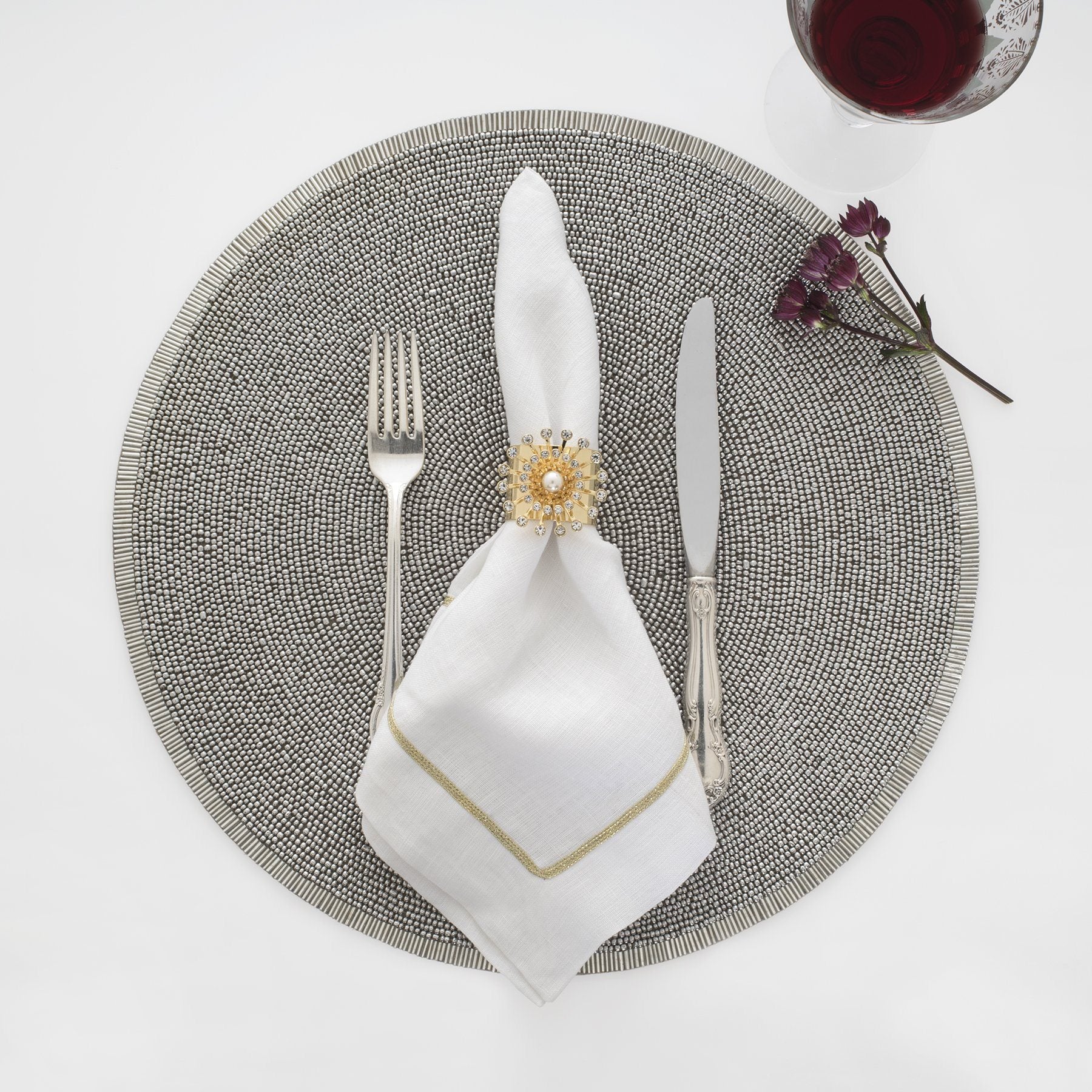 Pearl Star Napkin Rings, Set of 2
