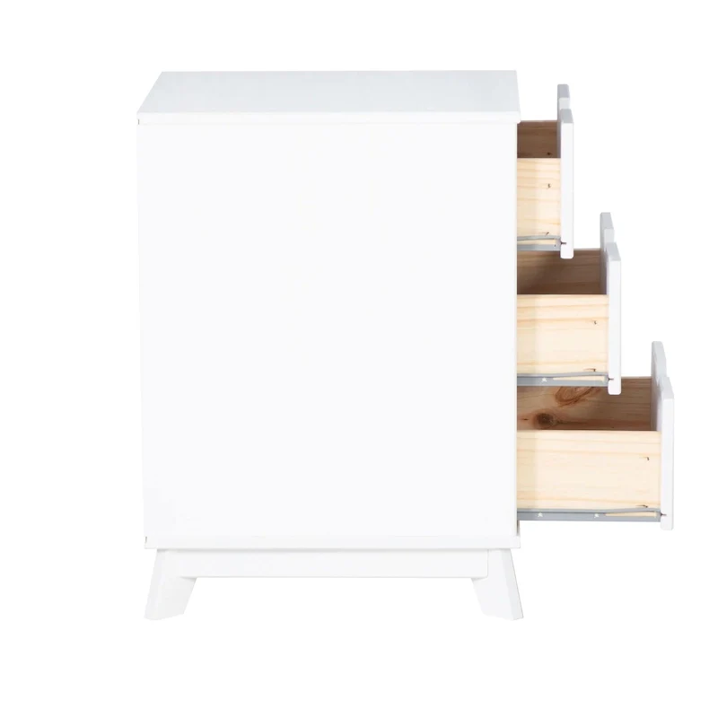 Purcell Pine Wood 3-Piece Bedroom Set with 6-Drawer Dresser and 3-Drawer Nightstands (Set of 2)