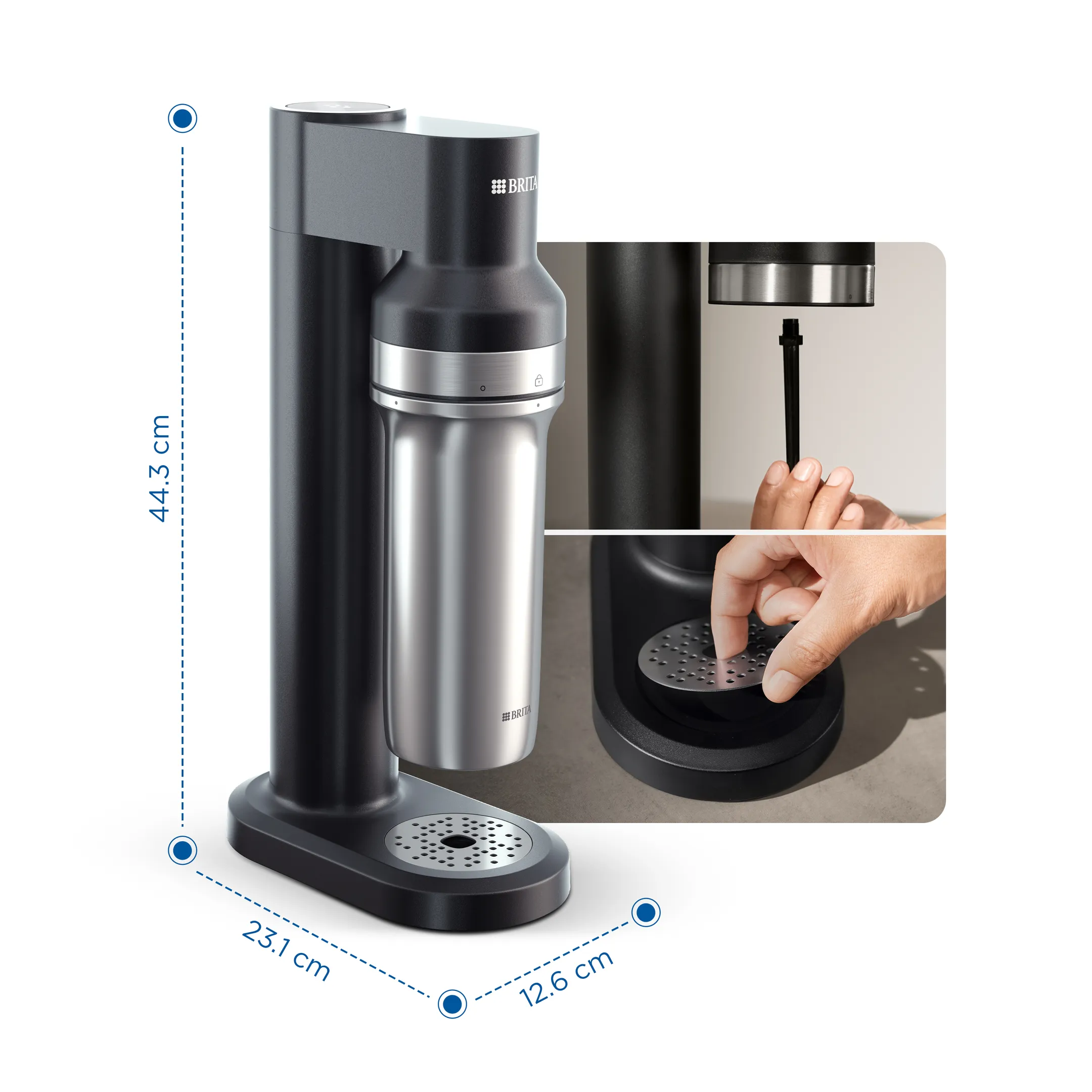 Brita SodaTRIO Bruiswatertoestel - Zwart