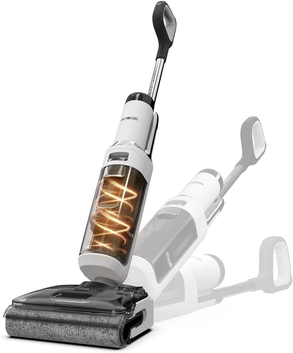 Tineco Floor One Stretch S6 Aspirateur Laveur de Sols Eau et Poussière, Conception Plate à 180°, Hauteur compacte de 13 cm, Auto-Nettoyage Flashdry à 70℃ en 5 Min, S6 Stretch