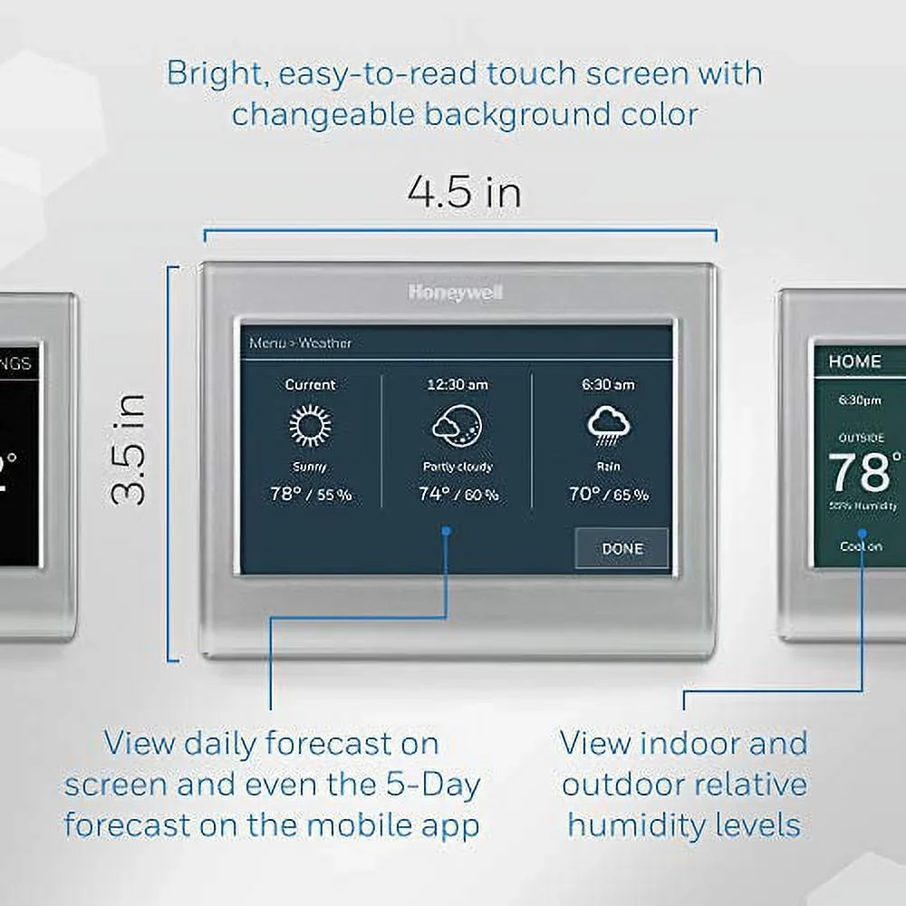Honeywell Wi - Fi Smart Color Thermostat, 7 Day Programmable, Touch, Alexa Ready