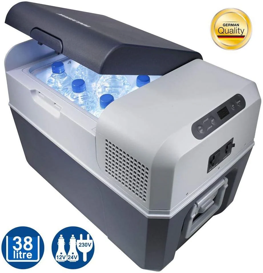 Mobicool FR40 Congelatore Portatile a Compressore Elettrico, Capacità 38 Litri, 12/24V e 230V per Auto, Camion, Barca, Camper e Presa di Corrente