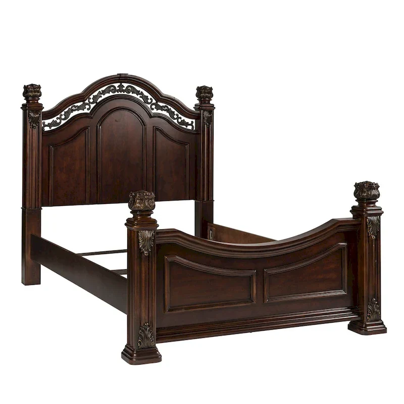 Poster Bed - Cognac Brown - Queen/King