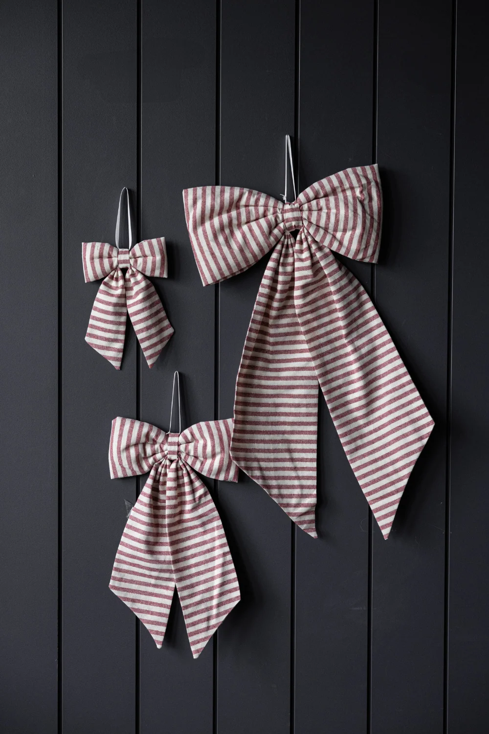 Striped Red Fabric Bows