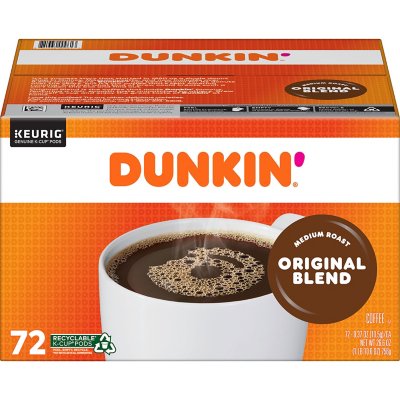 Dunkin’ Donuts Original Blend Coffee K-Cups, 72 Count, Keurig Compatible