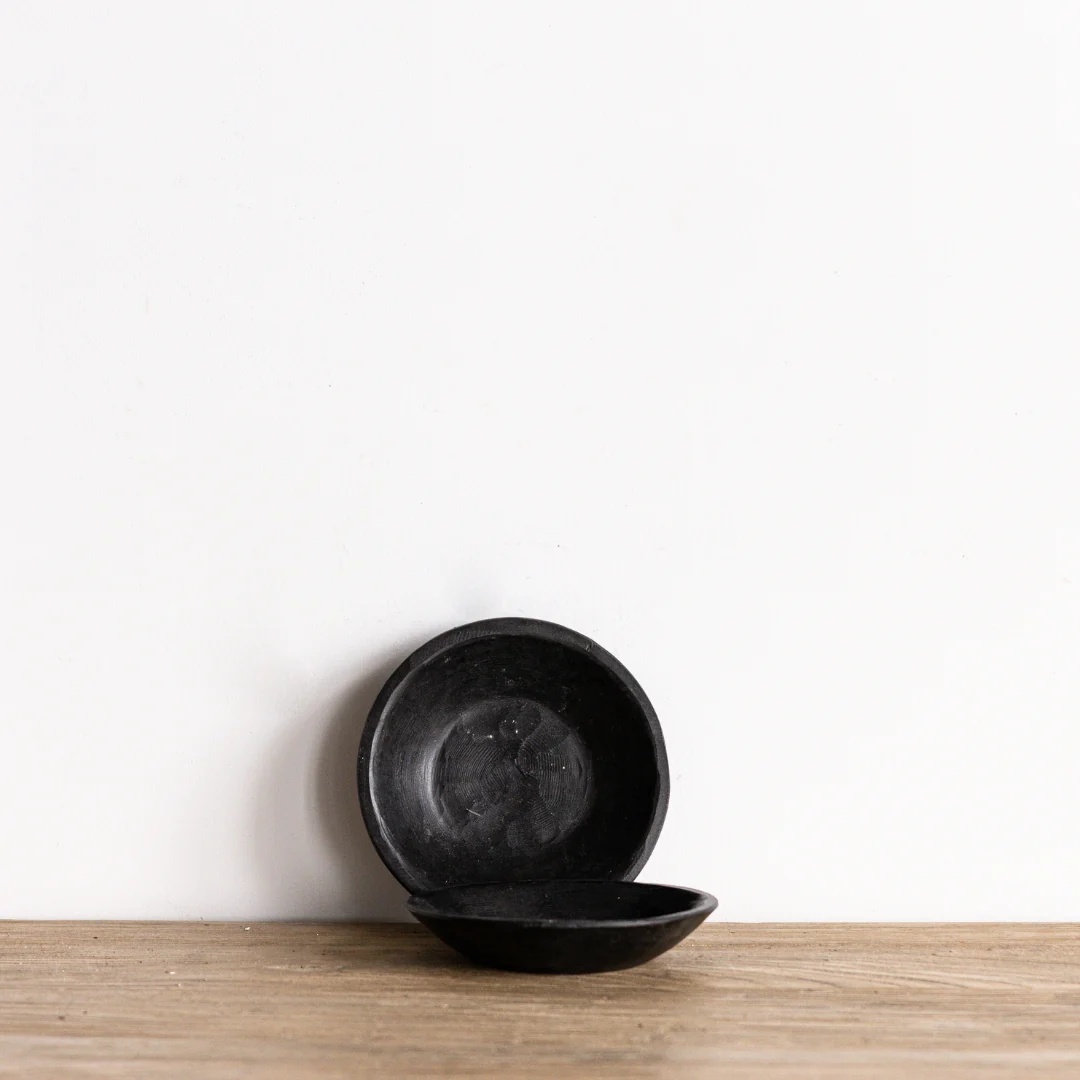 Vintage Petite Black Marble Bowl