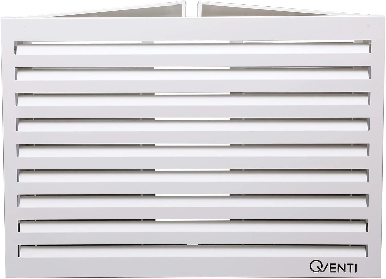 Qventi Abdeckung für Klimaanlage - Anthrazit/Grau - Aluminium - Schutzgitter - Verkleidung - Einfache Montage - Größe S - Außenmaße (LxBxH): 100 x 50 x 75 cm