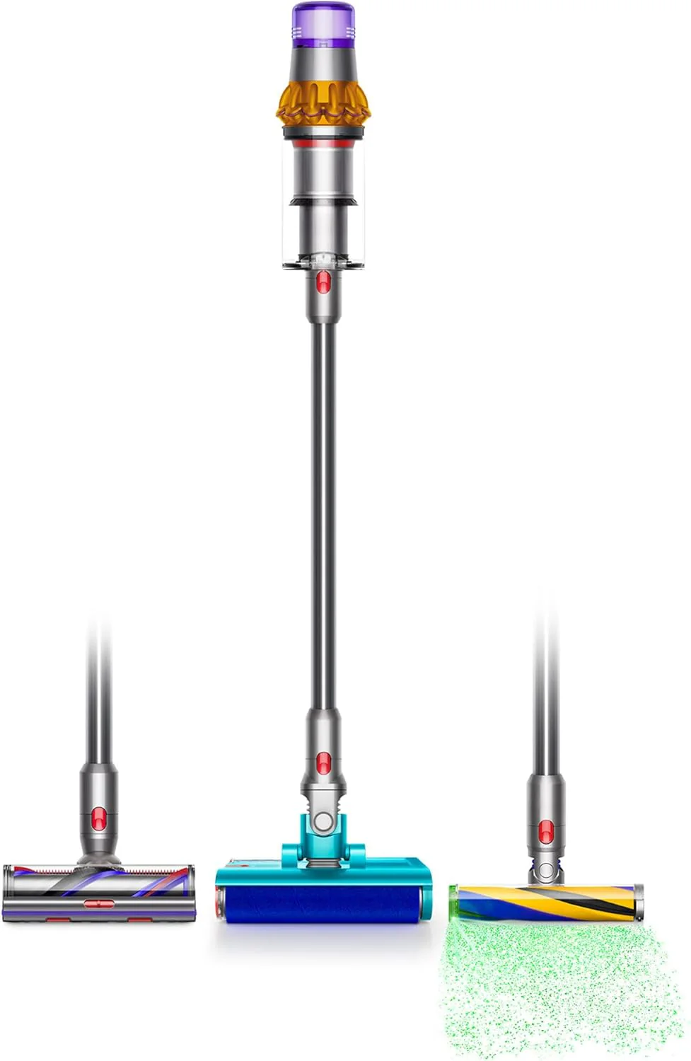 Dyson V15 Detect Plus Cordless Vacuum, Illumination Reveals dust, 240AW, 3 Power Modes, Up to 60 Minutes,虏 Deep Cleans Hard Floors and Carpets, Detangles pet Hair, Converts to Handheld