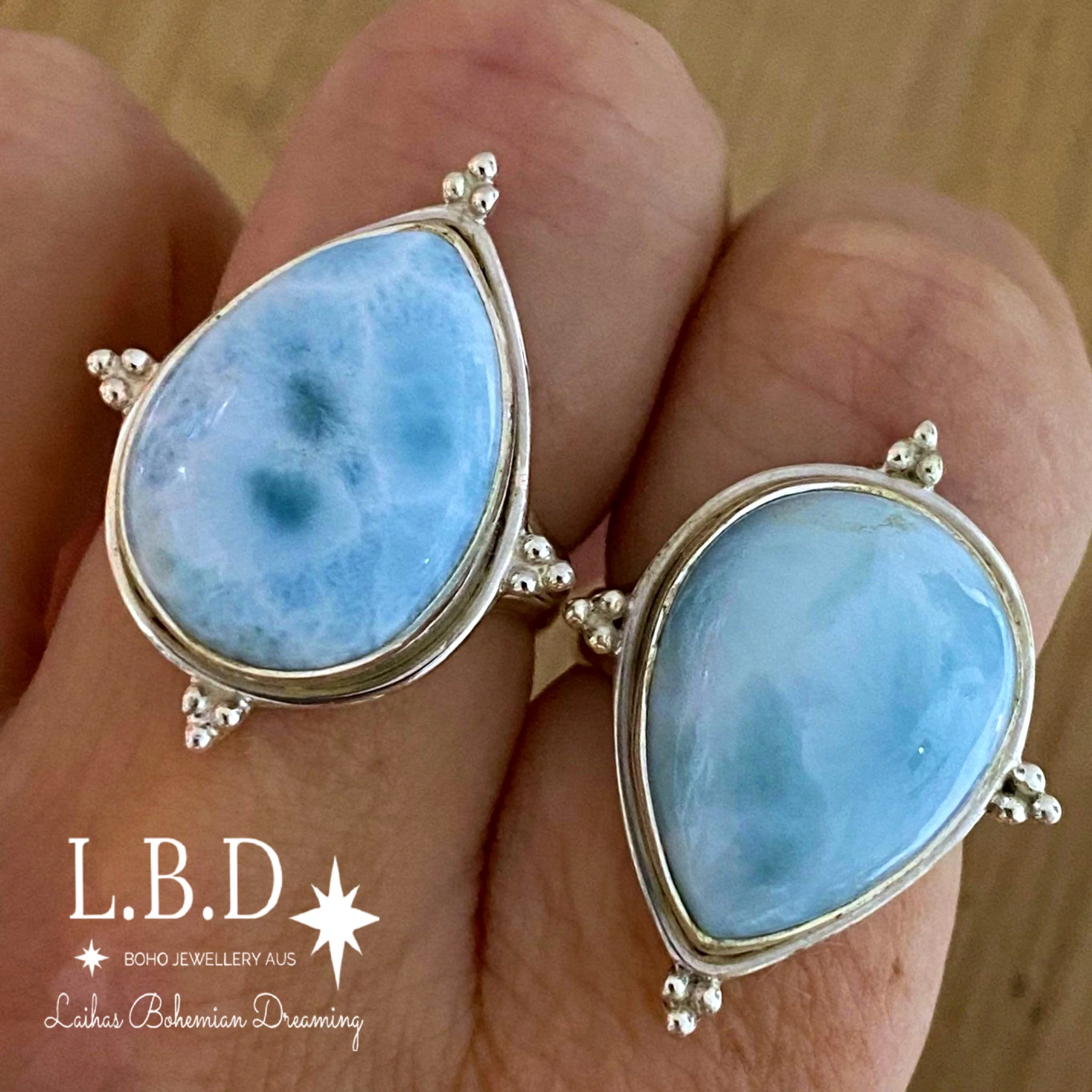 Laihas Zahli Raindrop Larimar Ring