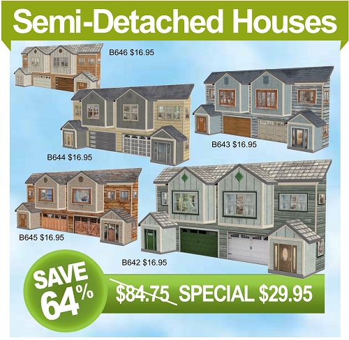 Pack B Background Scale House Models