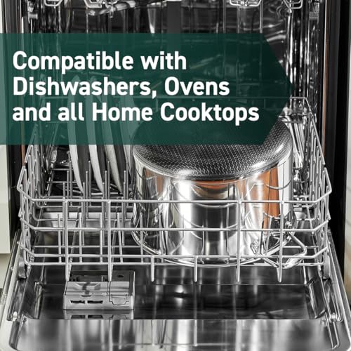 HexClad Pentola ibrida antiaderente da 10 litri con coperchio in vetro temperato, lavabile in lavastoviglie, adatta a induzione, compatibile con tutti i piani cottura : Amazon.it: Casa e cucina