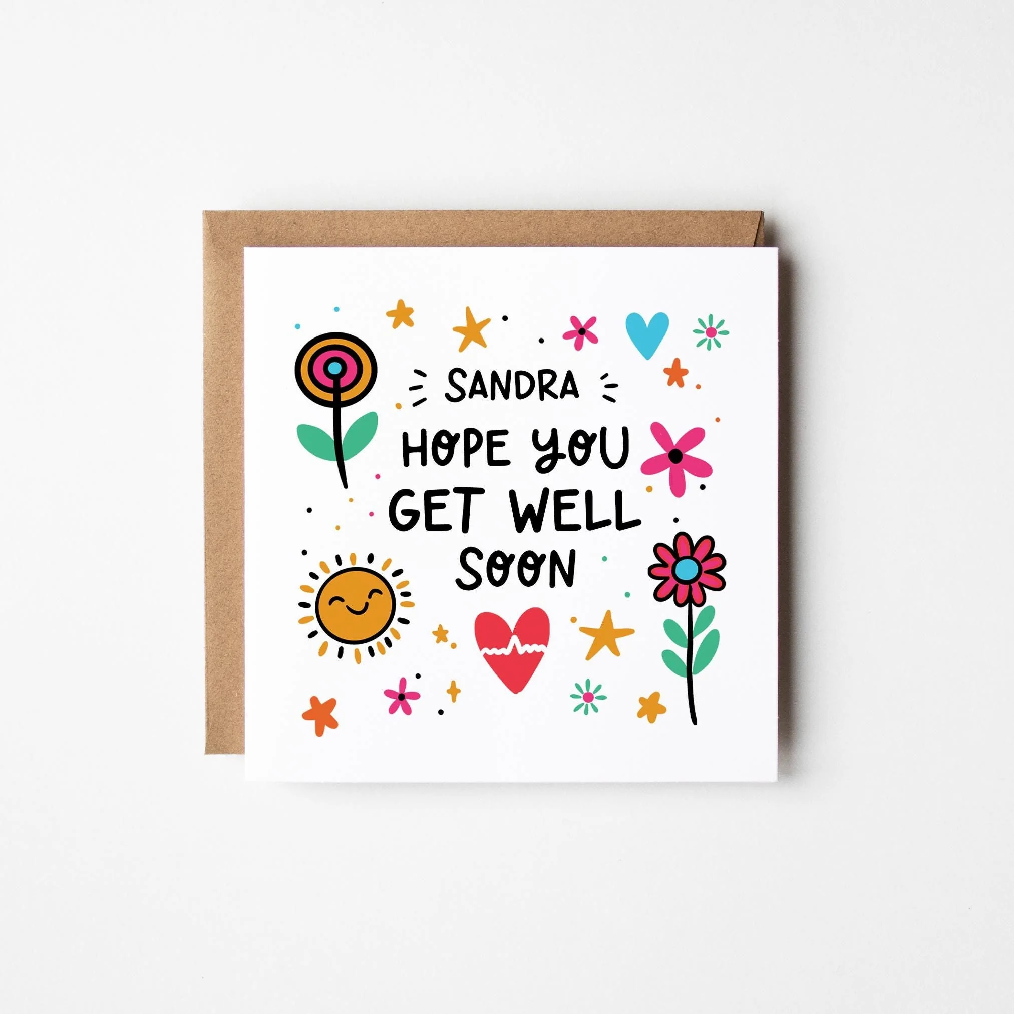 Personalised Gell Well Soon Card ? Fell Better Soon Card  ? Get Well Card ?
