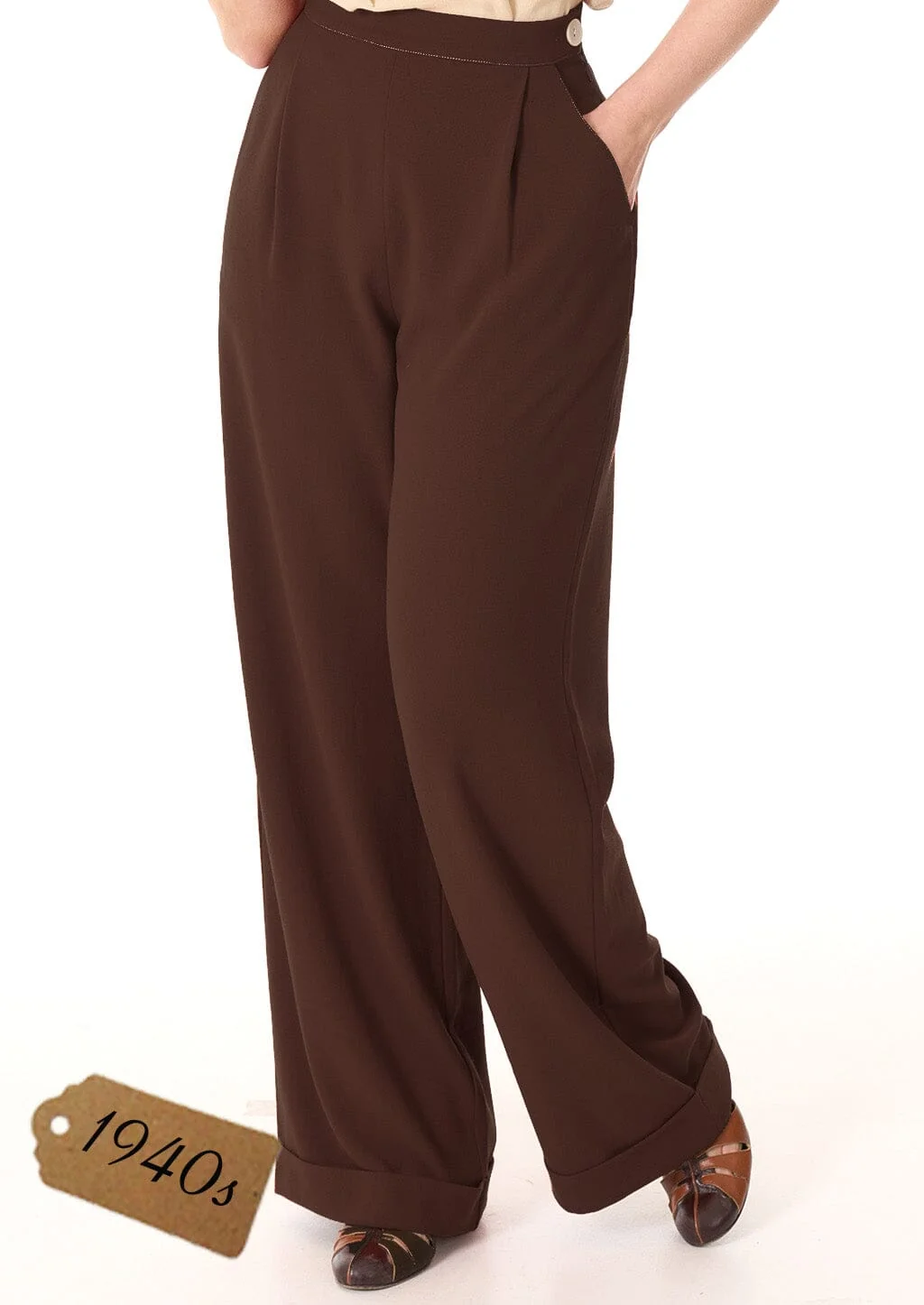 Hepburn 40s Pleated Trousers