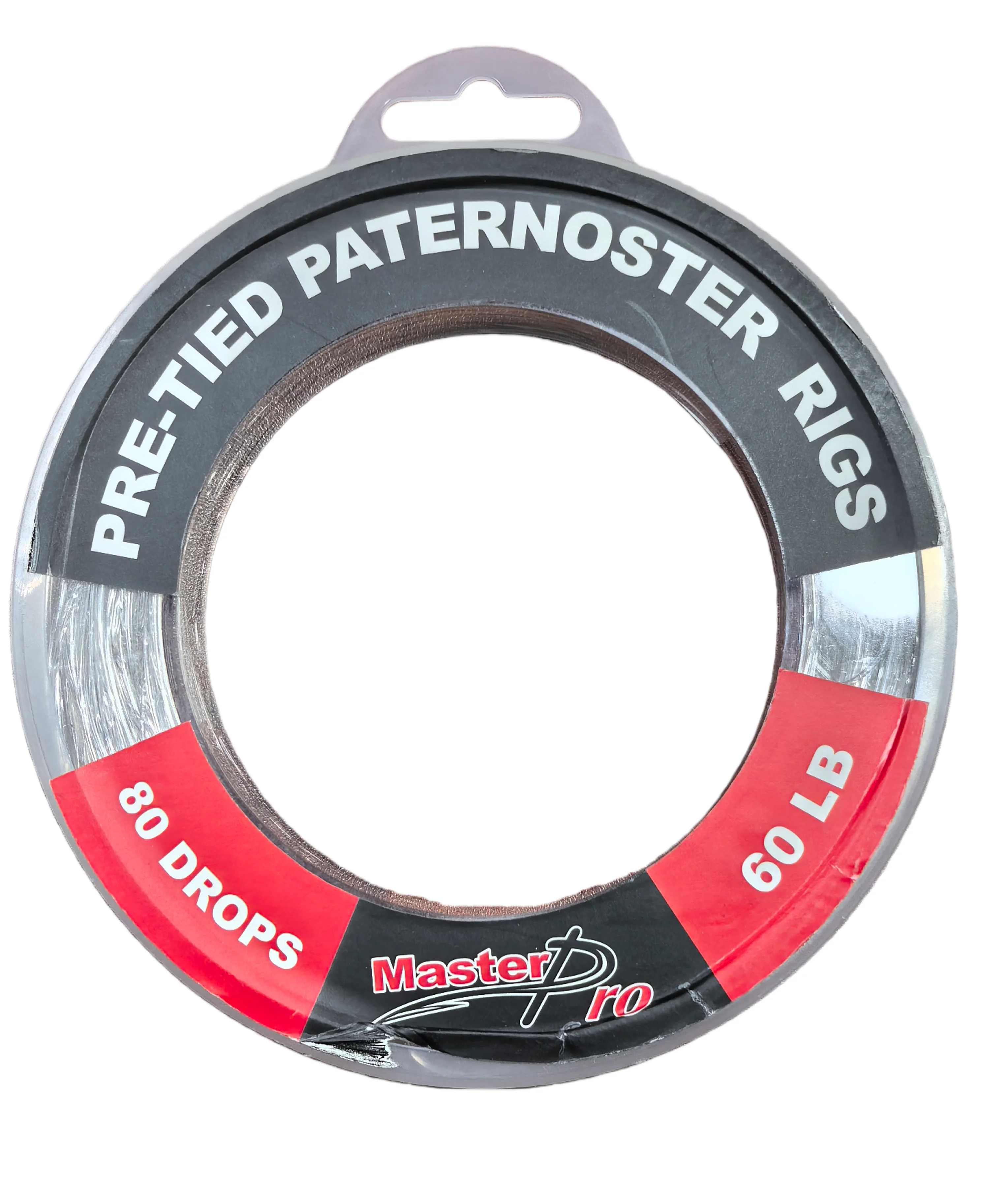 MASTERPRO 60LB Pre-Tied Paternoster Fishing Rigs �?20 Rigs per Spool, 80 Drops With $10 Hooks FREE!