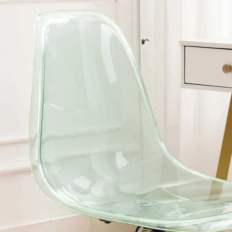 Acrylic Swivel adjustable height Armless Home office Rolling Chair