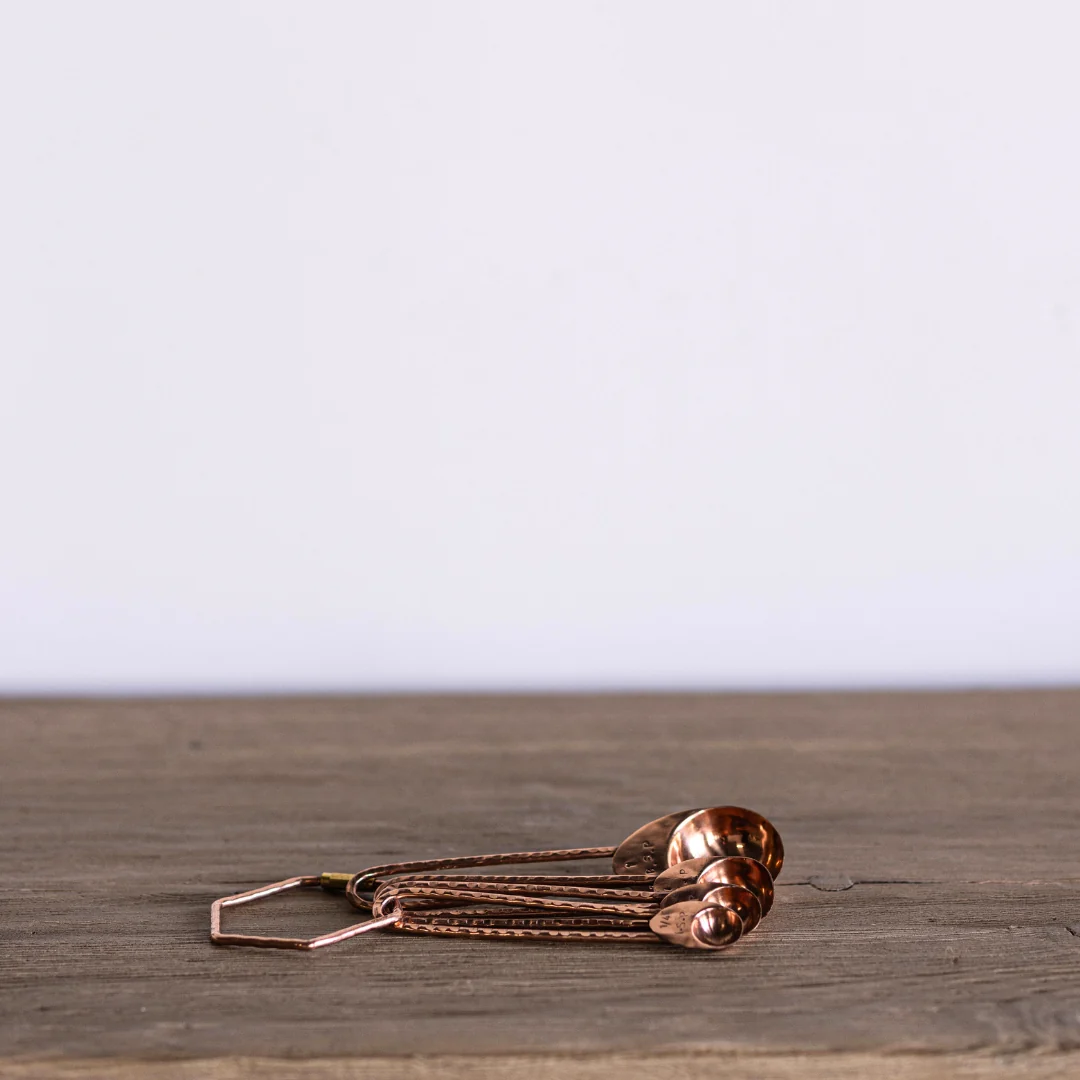 Copper Hammered Measuring Spoons