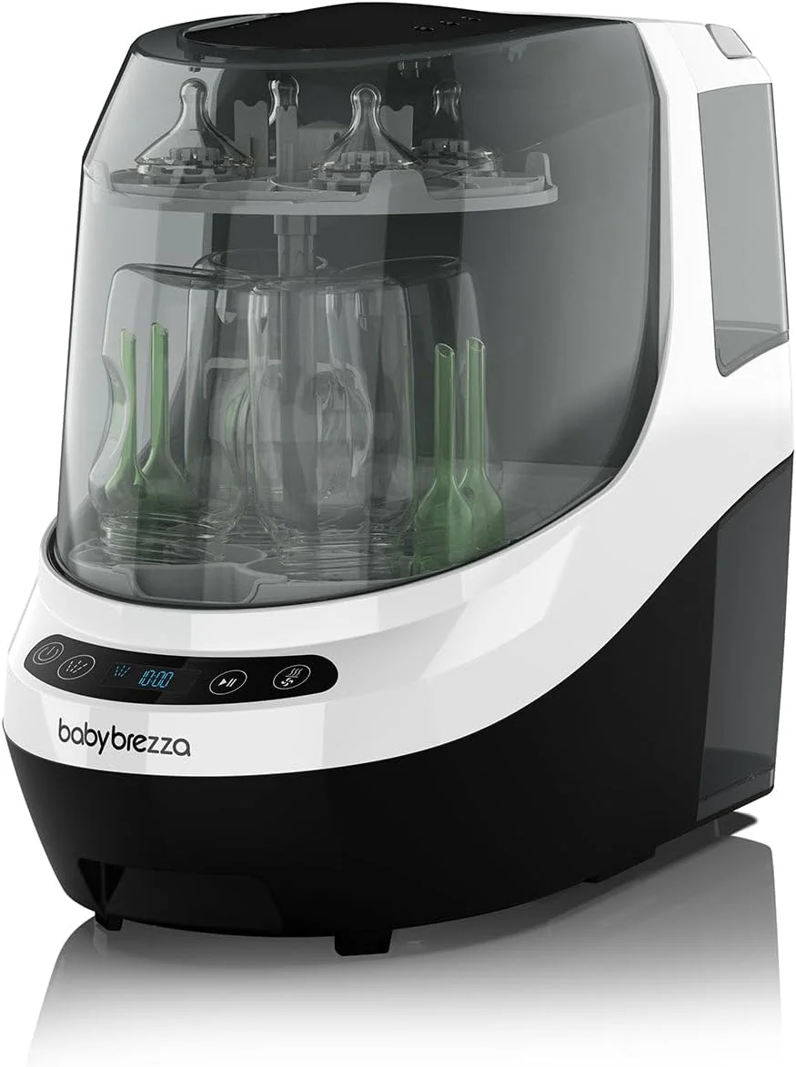 Baby Brezza Myjka do butelek Pro – środek do czyszczenia butelek dla niemowląt 3 w 1; mycie, sterylizacja, suszenie – uniwersalne czyszczenie wszystkich butelek: tworzywo sztuczne + szkło + smoczek