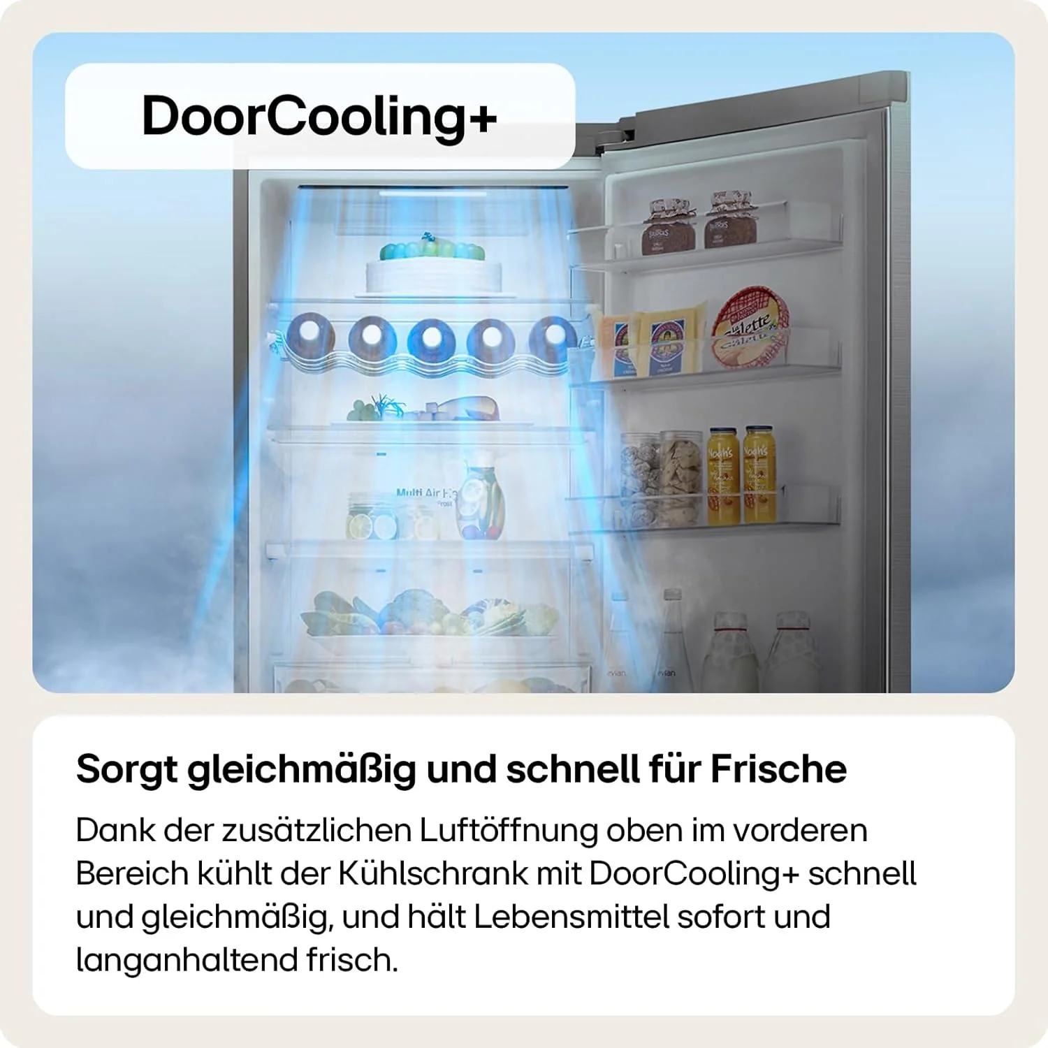 LG GBV22NCCEP Kühl-/Gefrierkombination – Smart Inverter Compressor, Total No Frost, Modern Flat Door Design, Matt Schwarz Metallic, Energieeffizienz A