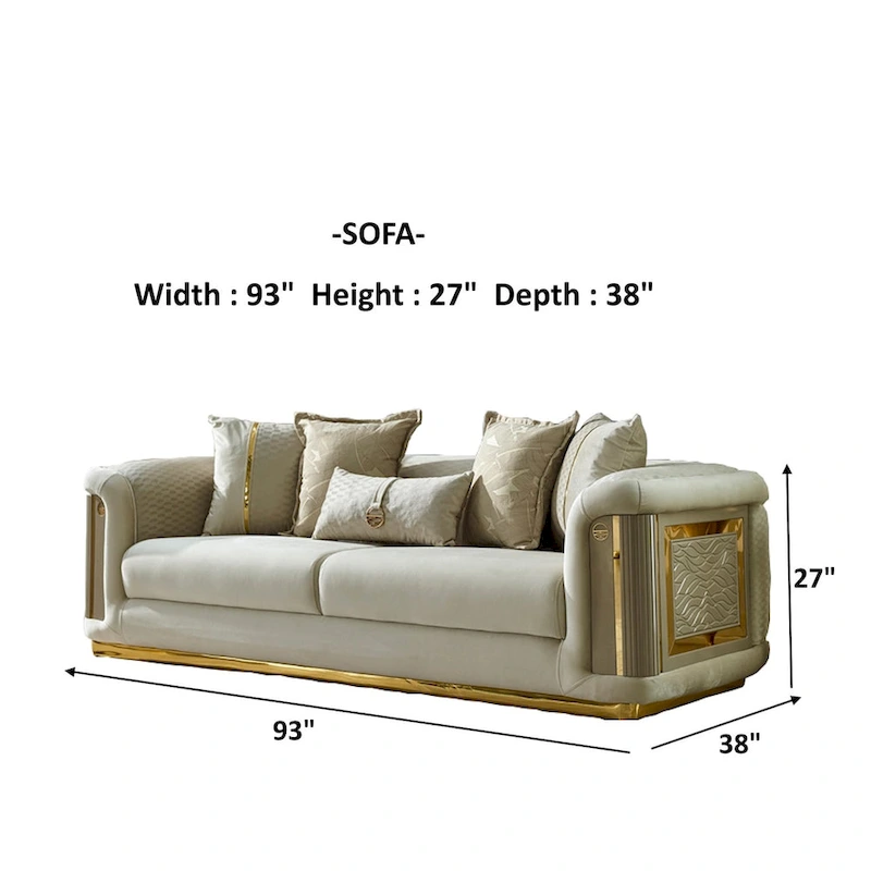 Luresta 2 Pieces Living Room Sets 1 Sofa 1 Love seat