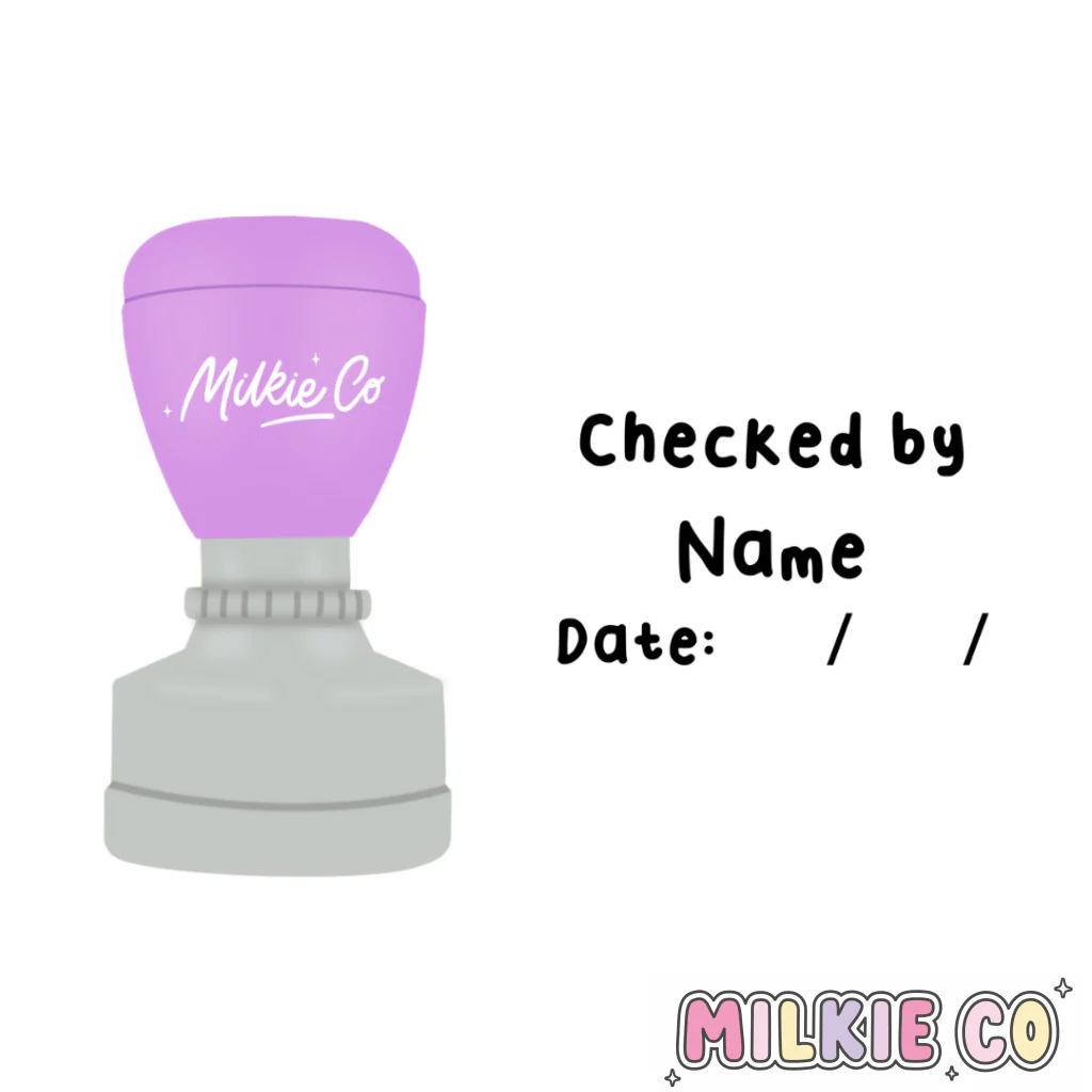 'Checked by' & Date Stamp (Modern)