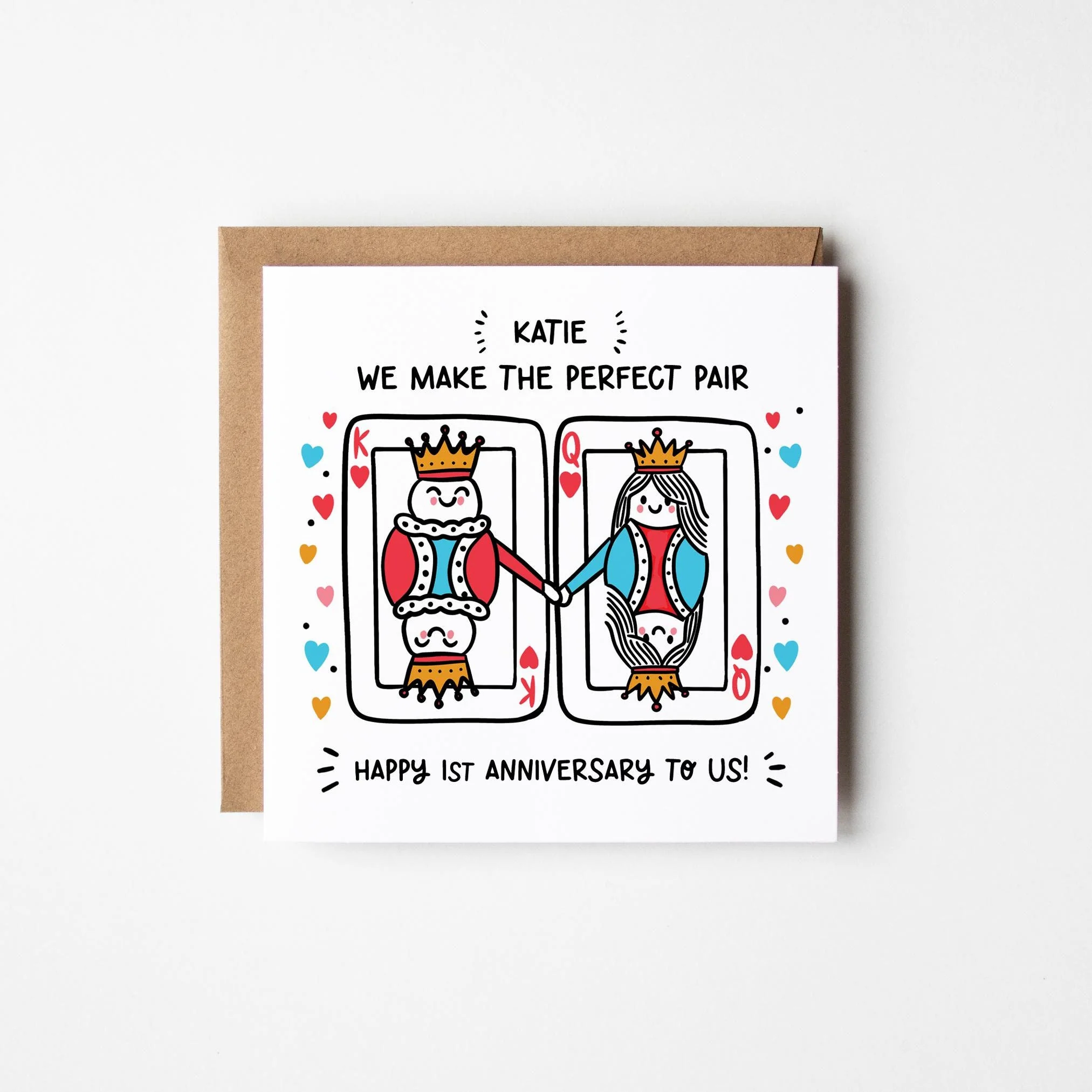Wife 1st Anniversary Wife Card ? Personalised Happy 1st Anniversary Wife Card ? 1st Anniversary Card For Her ?