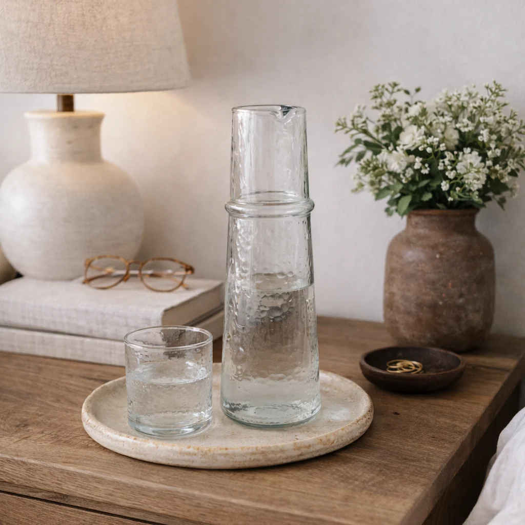 Stripe Glass Carafe Tumbler Set