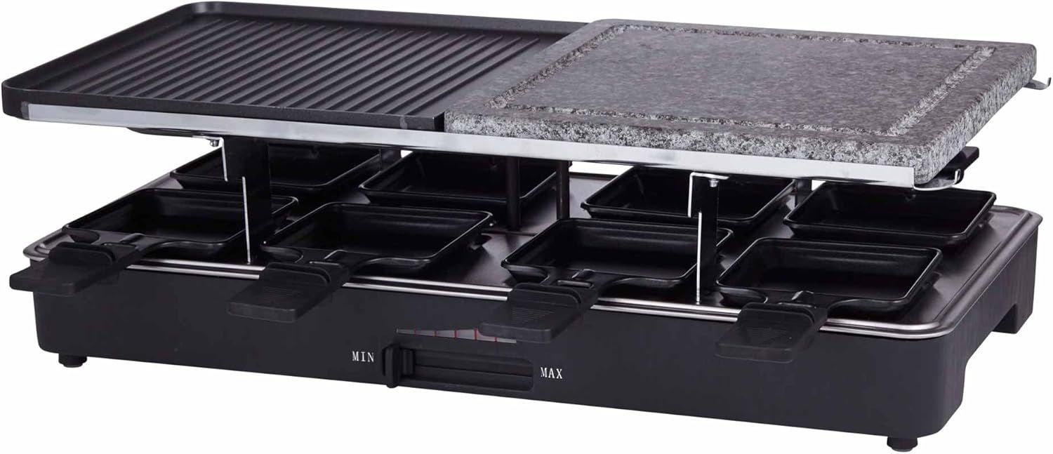 Davis & Waddell 8-Person Electric Party Grill, 46x23cm, Black