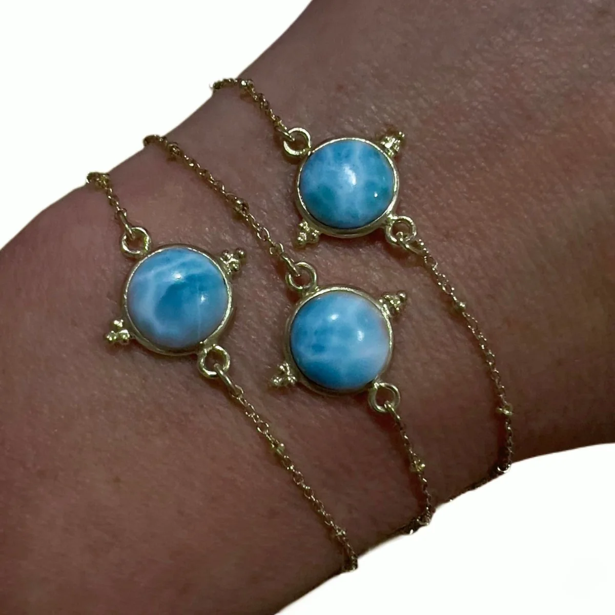 Laihas Free Spirit Gold Larimar Bracelet