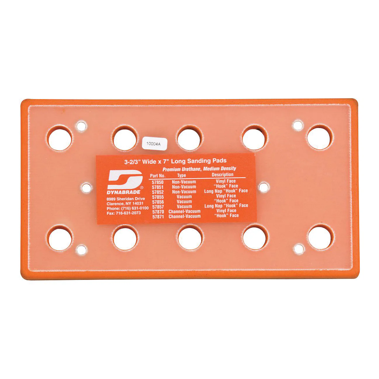 Dynabrade Dynabug 57856  ~  3-2/3 Inch (932 mm) W X 7 Inch L Vacuum Dynabug Disc Pad Hook-Face Short Nap